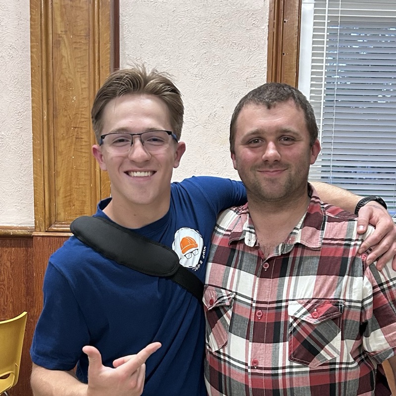 Adam with a member of the Niagara Antique Power Association